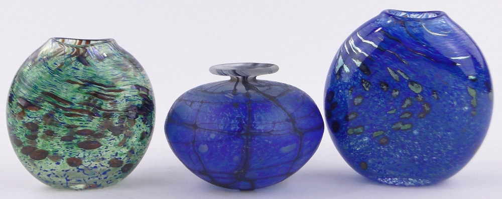 Julia Donnelly - 3 pieces of Art glass,all signed, 2 dated 1992 and 1 ...