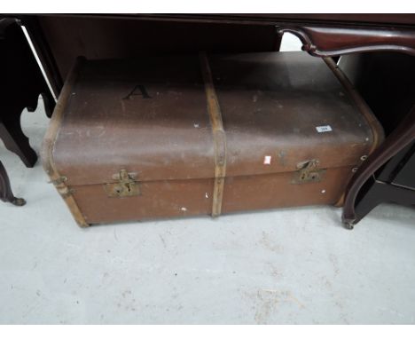 A vintage travel trunk