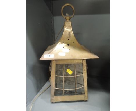 An arts and crafts style outside or porch light 