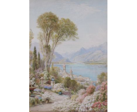 EBENEZER WAKE COOK (1843-1926)Molinetto, Lake Maggiore - looking towards the mouth of the River Maggia above Locarnosigned 'E