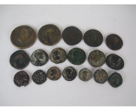 Roman, a collection of Imperial bronze issues Augustus - Antoninus Pius, to include a Trajan "Traiana" Sestertius and a quant
