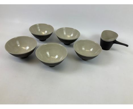 5x Studio Pottery Bowls and Jug -&nbsp;Lucie Rie and Hans Coper