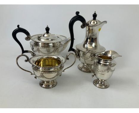 Four Piece Silver Tea Set - Sheffield 1925 R F Mosley &amp; Co - 2000gms 