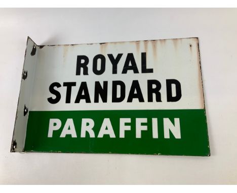 Double Sided Antique Enamel Advertising for Royal Standard Paraffin - 445 x 305 mm 