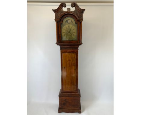 Brass Faced Longcase Clock - David Matthews, Carmarthen - High Water at Carmarthen