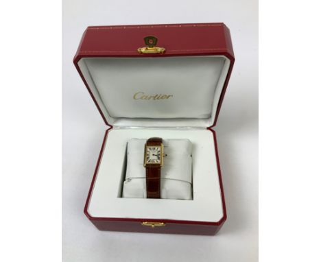 Cartier 2442 Tank Louis 18k yellow gold w/ box dates 2010