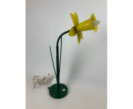 Daffodil Table Lamp - Bliss 1980's - 68cm High with Flower Head Pointing Straight Up - Good Working Order 