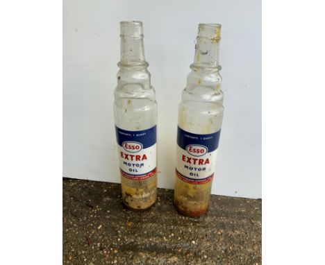 2x ESSO Oil Bottles 