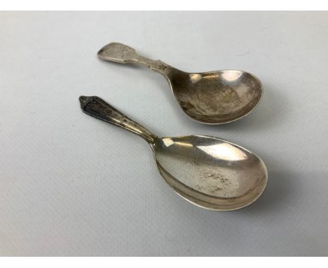 2x Silver Caddy Spoons 
