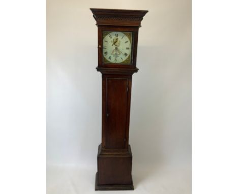 Oak Longcase Clock - Painted Face - Crediton - Face Subject to Restoration 