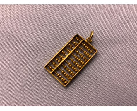 18ct Gold Charm - Functioning Abacus - 1.1gms