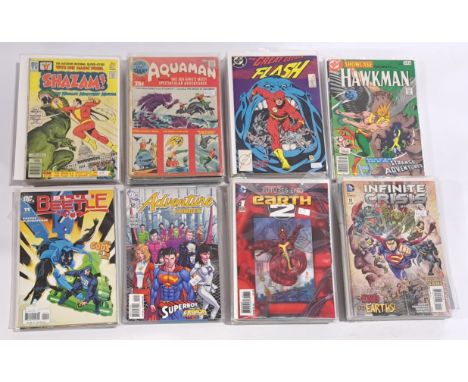 Quantity of DC Shazam!, Aquaman, Flash, Hawkman, Blue Beetle &amp; similar Comics. Includes Adventure Comics, Earth 2 &amp; i