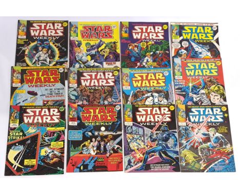 Marvel Comics UK Star Wars Weekly #1 to #12. Black &amp; White reprinting of the complete original Movie Adaptation of Star W