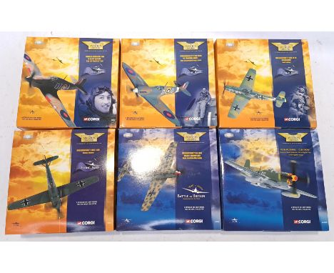 Corgi, a boxed group of "Aviation Archive" 1:72 Scale Models. Includes AA32201 P51D Mustang - 'Old Crow' Clarence 'Bud' Ander