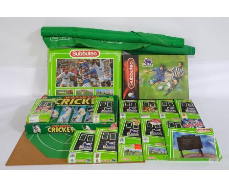 Subbuteo Table Soccer Sets, Additional Teams &amp; Peter Pan World Cup Cricket, a boxed group. &nbsp;Includes The F.A. Premie