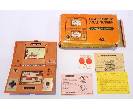 Nintendo, a boxed Game &amp; Watch "Donkey Kong" Multiscreen Handheld Console. Although unchecked for completeness or if in w