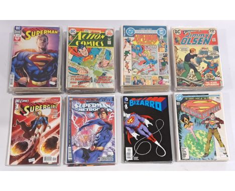 Quantity of DC Superman &amp; related Comics. Includes Action Comics, Superman Family, Superman&rsquo;s Pal Jimmy Olsen, Supe