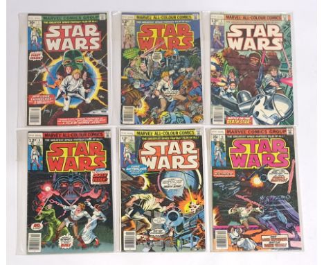 Marvel Comics Star Wars #1 to #6 US Price &amp; UK Price Variants. Complete original colour Movie Adaptation of Star Wars IV 