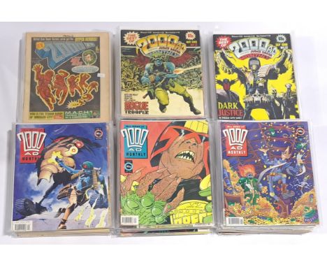 Quantity of 2000AD Judge Dredd UK Comics. Includes early issues #4, #7, #9, #11, #12, #13 First Appearance of Walter the Wobo