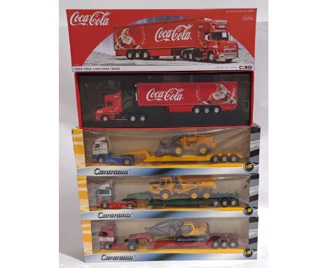 Corgi &amp; Cararama, 1:50 scale, a boxed Plant &amp; Commercial group. &nbsp;Includes &ldquo;Coca Cola&rdquo; Christmas Truc