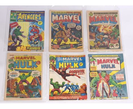 Marvel UK Weekly The Avengers &amp; The Mighty World of Marvel Comics. Includes The Avengers #5, Black &amp; White UK reprint