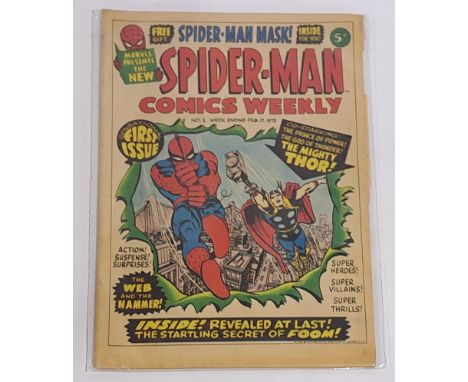 Marvel Comics UK Spider-man Weekly #1 (1973). &nbsp;Please note the Free Gift originally included with the comic&nbsp;is not 
