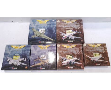 Corgi, a boxed group of&nbsp; "Aviation Archive" 1:144 Scale "Military" &amp; "Frontier Airliners" Models. Includes 47102 Dou