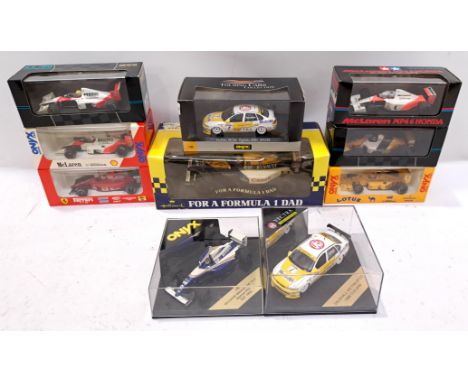 Onyx, a group of scale Racing Vehicles. Includes 009 Nelson Piquet with others. Although unchecked for completeness condition