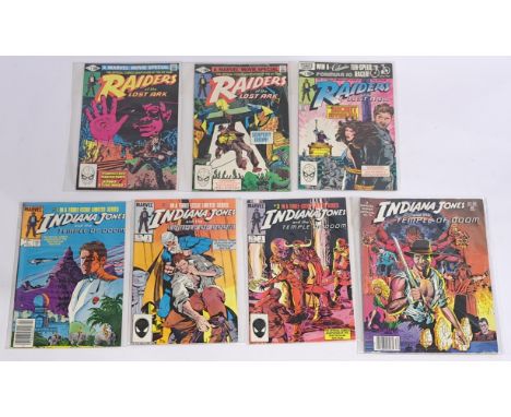 Marvel Raiders of the Lost Ark &amp; Indiana Jones and the Temple of Doom Comics. Original colour Movie Adaptations. Complete