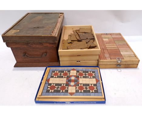 Anchor/Anker &amp; Similar, a boxed group of "Vintage" Construction Brick Sets. Although unchecked for completeness condition