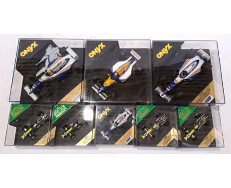 Onyx, a group of scale Formula 1 Racing Cars. Includes 5016C Williams Renault FW16 with others. Although unchecked for comple