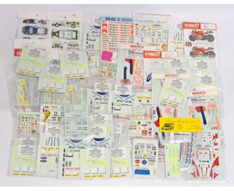 Meri Kits, Studio 27 &amp; similar, Car, Motorcycle &amp; related&nbsp;Decals, a large group. &nbsp;Various scales including 