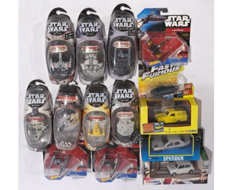 Corgi, Mattel Hot Wheels, Hasbro &amp; similar, a boxed TV &amp; Film related group. &nbsp;Includes Star Wars, The Italian Jo