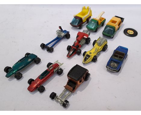 Mattel, a unboxed group of 80s "Hot Wheels" Vehicles. Includes "Heavy Weights", "Revvers" with others. Although unchecked for