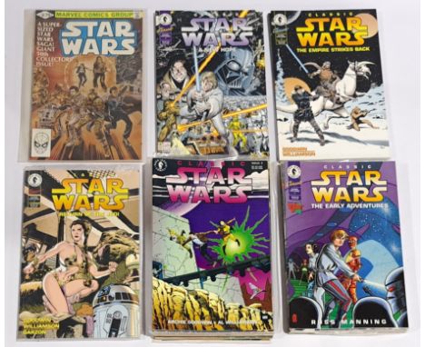 Quantity of Marvel &amp; Dark Horse Star Wars Comics. Includes original Marvel Series, Reprints of Movie Adaptations of&nbsp;