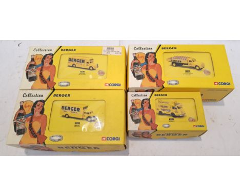 Corgi, a boxed group of Scale "The Berger Collection" Vehicle Models. Includes Renault 100kg Fourgon 70510 with others. Altho
