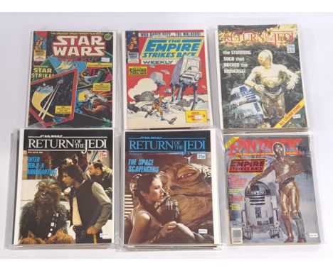 Quantity of Marvel UK Star Wars Weekly Comics &amp; related publications. Includes The Empire Strikes Back, Return of the Jed