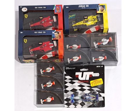 Mattel Hot Wheels Racing &amp; similar, F1 Formula 1 Racing Cars, a boxed group. &nbsp;Although unchecked for completeness co
