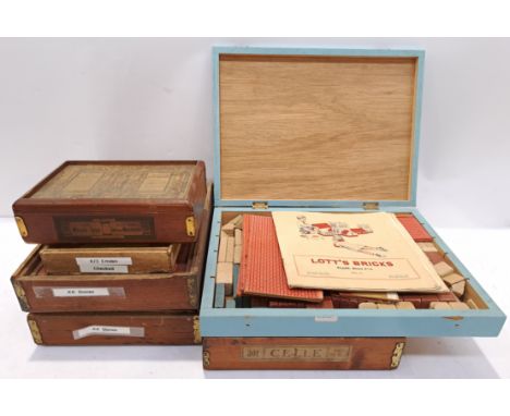 Anchor/Anker &amp; Similar, a boxed group of "Vintage" Construction Brick Sets. Includes set "KK Stones" with others. Althoug