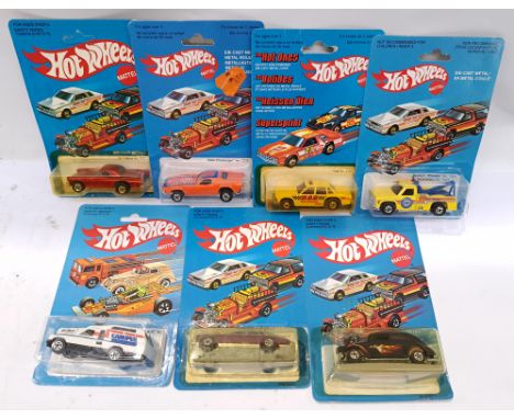 Mattel, a Sealed group of 80s "Hot Wheels" Vehicles. Includes '40 Ford 2-Door No. 3919 with others. Although unchecked for co