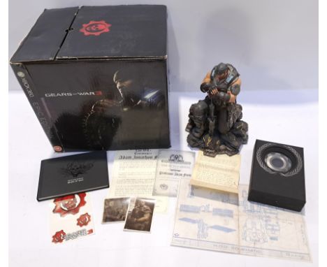 A boxed "Gears of War 3 Epic Edition" for Xbox 360 (Incomplete). Please note this item is incomplete as the game and flag are