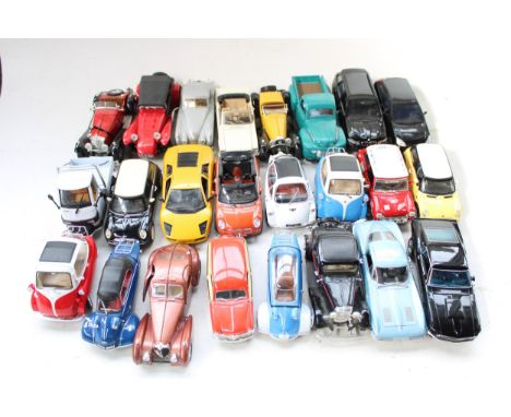 Collection of mainly 1/18 scale diecast model vehicles (24) 