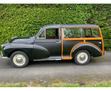 Black Morris Minor Traveler 948cc Manufactured and Registered in 1959 2 owners from new milage 53158, complete restoration, i