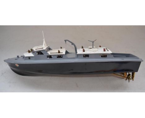 Victory Industries boxed RAF Vosper electric powered Crash Tender plastic model with brass propellers, rudders and brass and 