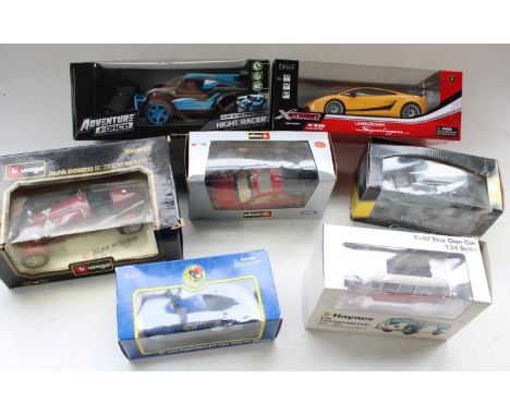 XQ X-Street 1/18 scale radio control Lamborghini Superleggera, Adventure Force Radio Control Night Racer and selection of oth