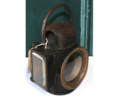 Victorian Ex-Garrat steam traction engine oil side lamp 