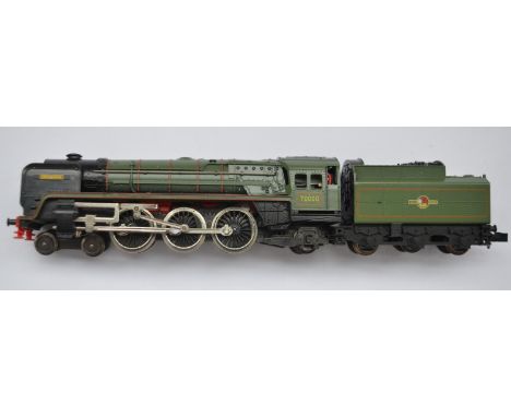 Boxed Hornby Minitrix N gauge N203 BR Britannia 4-6-2 electric steam train model in near mint condition with box and German (