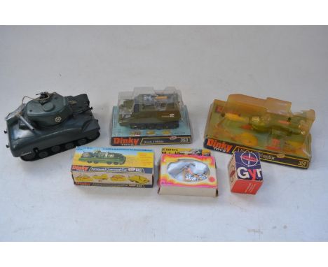 3x boxed vintage Dinky Toys Gerry Anderson's UFO Series models to include 351 UFO Interceptor, 353 Shado 2 Mobile tank model 