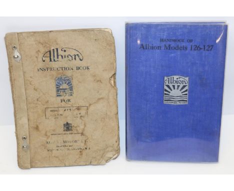 Albion Instruction book for the Albion AZ and FT Commercial Vehicles &amp; Handbook of Albion Model 126-127 (2) 