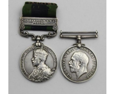 A group of two awarded to M2-157094 Pte. W Walker, Army Service Corps, India General Service, Calcutta striking with Afghanis